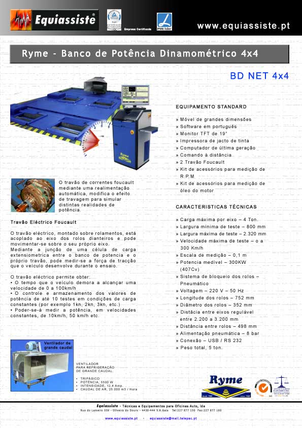 Ryme Banco Dinamométrico para Centros de Inspecção CITV Categoria B